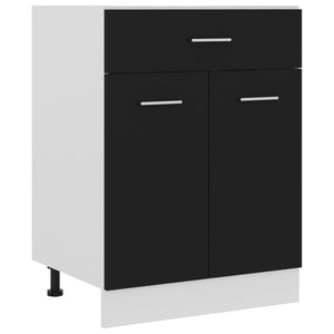 NNEVL Drawer Bottom Cabinet Black 60x46x81.5 cm Chipboard