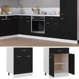 NNEVL Drawer Bottom Cabinet Black 60x46x81.5 cm Chipboard