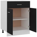 NNEVL Drawer Bottom Cabinet Black 60x46x81.5 cm Chipboard