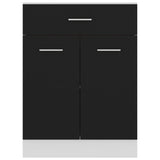 NNEVL Drawer Bottom Cabinet Black 60x46x81.5 cm Chipboard