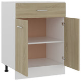 NNEVL Drawer Bottom Cabinet Sonoma Oak 60x46x81.5 cm Chipboard