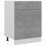 NNEVL Drawer Bottom Cabinet Concrete Grey 60x46x81.5 cm Chipboard