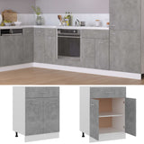 NNEVL Drawer Bottom Cabinet Concrete Grey 60x46x81.5 cm Chipboard