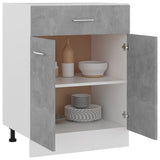 NNEVL Drawer Bottom Cabinet Concrete Grey 60x46x81.5 cm Chipboard