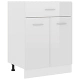 NNEVL Drawer Bottom Cabinet High Gloss White 60x46x81.5 cm Chipboard