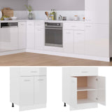 NNEVL Drawer Bottom Cabinet High Gloss White 60x46x81.5 cm Chipboard