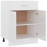 NNEVL Drawer Bottom Cabinet High Gloss White 60x46x81.5 cm Chipboard