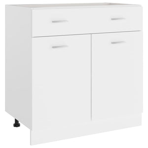 NNEVL Drawer Bottom Cabinet White 80x46x81.5 cm Chipboard