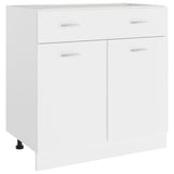 NNEVL Drawer Bottom Cabinet White 80x46x81.5 cm Chipboard