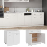 NNEVL Drawer Bottom Cabinet White 80x46x81.5 cm Chipboard