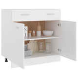 NNEVL Drawer Bottom Cabinet White 80x46x81.5 cm Chipboard