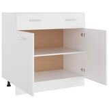 NNEVL Drawer Bottom Cabinet White 80x46x81.5 cm Chipboard
