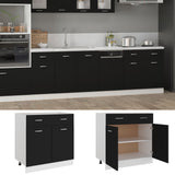 NNEVL Drawer Bottom Cabinet Black 80x46x81.5 cm Chipboard