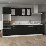 NNEVL Drawer Bottom Cabinet Black 80x46x81.5 cm Chipboard