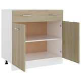NNEVL Drawer Bottom Cabinet Sonoma Oak 80x46x81.5 cm Chipboard