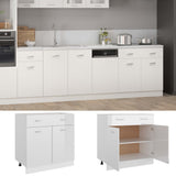 NNEVL Drawer Bottom Cabinet High Gloss White 80x46x81.5 cm Chipboard