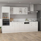 NNEVL Drawer Bottom Cabinet High Gloss White 80x46x81.5 cm Chipboard
