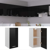 NNEVL Hanging Cabinet High Gloss Black 29.5x31x60 cm Chipboard