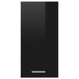 NNEVL Hanging Cabinet High Gloss Black 29.5x31x60 cm Chipboard