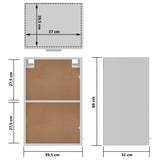 NNEVL Hanging Cabinet White 39.5x31x60 cm Chipboard