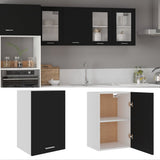 NNEVL Hanging Cabinet Black 39.5x31x60 cm Chipboard