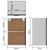 NNEVL Hanging Cabinet Black 39.5x31x60 cm Chipboard