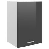NNEVL Hanging Cabinet High Gloss Grey 39.5x31x60 cm Chipboard