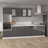 NNEVL Hanging Cabinet High Gloss Grey 39.5x31x60 cm Chipboard