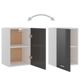 NNEVL Hanging Cabinet High Gloss Grey 39.5x31x60 cm Chipboard