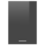 NNEVL Hanging Cabinet High Gloss Grey 39.5x31x60 cm Chipboard