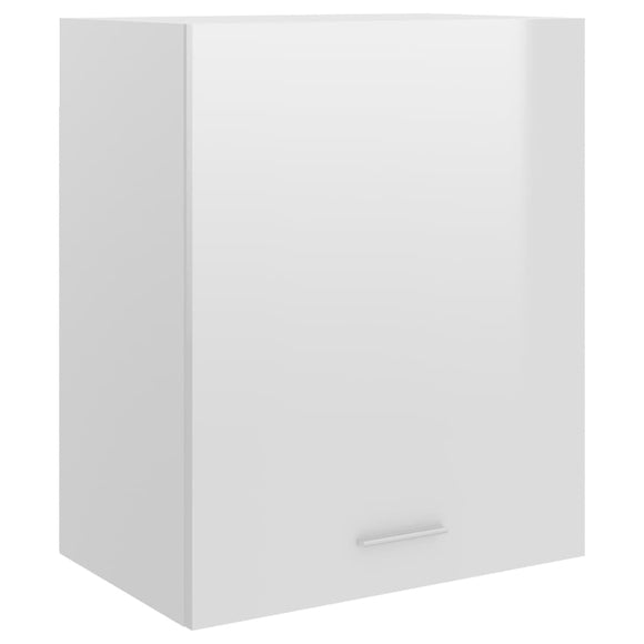 NNEVL Hanging Cabinet High Gloss White 50x31x60 cm Chipboard