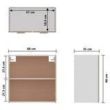NNEVL Hanging Cabinet Sonoma Oak 60x31x60 cm Chipboard