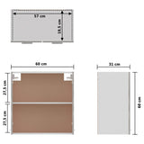 NNEVL Hanging Cabinet Concrete Grey 60x31x60 cm Chipboard