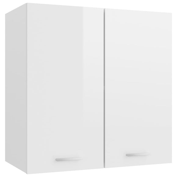 NNEVL Hanging Cabinet High Gloss White 60x31x60 cm Chipboard