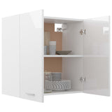 NNEVL Hanging Cabinet High Gloss White 60x31x60 cm Chipboard