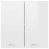NNEVL Hanging Cabinet High Gloss White 60x31x60 cm Chipboard