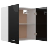 NNEVL Hanging Cabinet High Gloss Black 60x31x60 cm Chipboard
