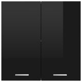 NNEVL Hanging Cabinet High Gloss Black 60x31x60 cm Chipboard