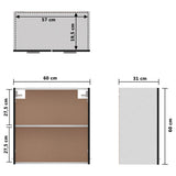 NNEVL Hanging Cabinet High Gloss Black 60x31x60 cm Chipboard