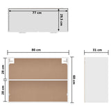NNEVL Hanging Cabinet White 80x31x60 cm Chipboard