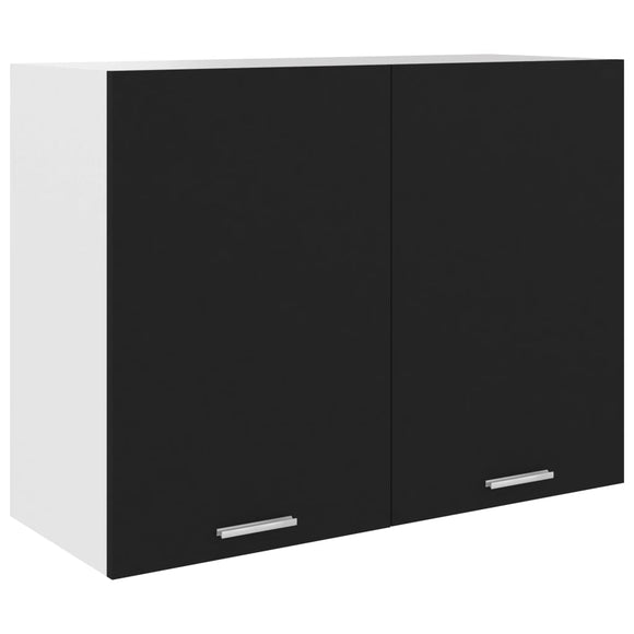 NNEVL Hanging Cabinet Black 80x31x60 cm Chipboard