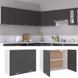 NNEVL Hanging Cabinet Grey 80x31x60 cm Chipboard