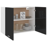 NNEVL Hanging Cabinet High Gloss Black 80x31x60 cm Chipboard
