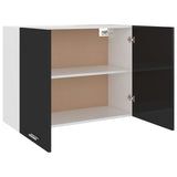 NNEVL Hanging Cabinet High Gloss Black 80x31x60 cm Chipboard