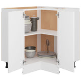 NNEVL Corner Bottom Cabinet White 75.5x75.5x80.5 cm Chipboard