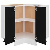 NNEVL Corner Bottom Cabinet Black 75.5x75.5x80.5 cm Chipboard