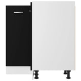 NNEVL Corner Bottom Cabinet Black 75.5x75.5x80.5 cm Chipboard