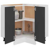 NNEVL Corner Bottom Cabinet Grey 75.5x75.5x80.5 cm Chipboard
