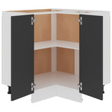 NNEVL Corner Bottom Cabinet Grey 75.5x75.5x80.5 cm Chipboard
