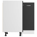 NNEVL Corner Bottom Cabinet Grey 75.5x75.5x80.5 cm Chipboard